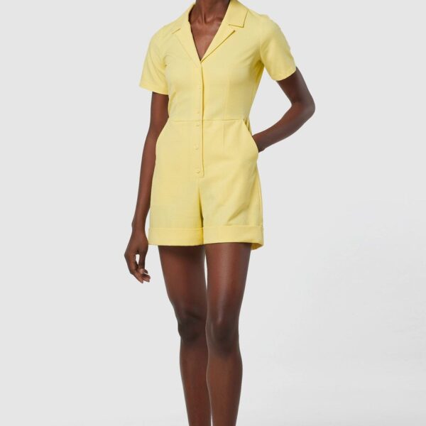 Closet London Lemon Yellow Shirt Playsuit
