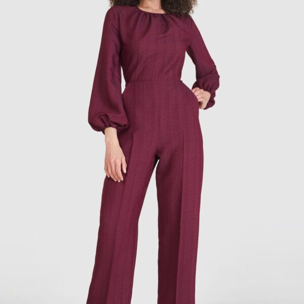 Closet London Maroon Stripe Jumpsuit