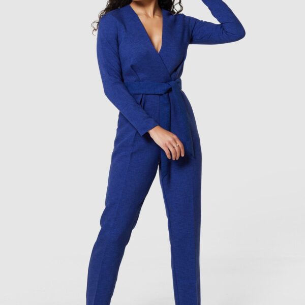 Closet London Cross Over Jumpsuit  NAVY