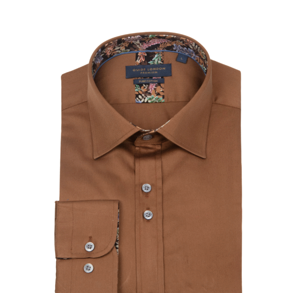 Long Sleeve Cotton Tan Shirt