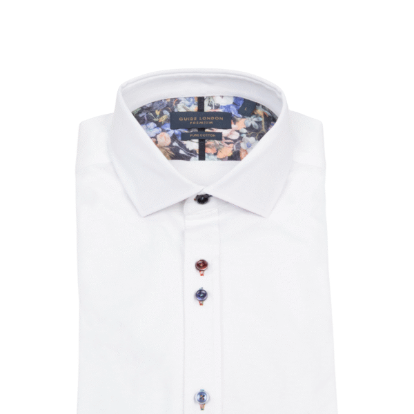 Plain but not Plain White Cotton Shirt