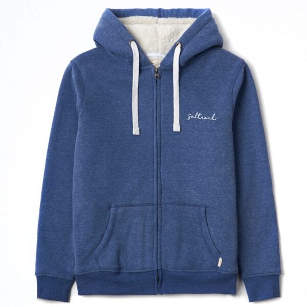 Saltrock Womens Borg Lined Hoodie - Navy - Blue - Size: 8