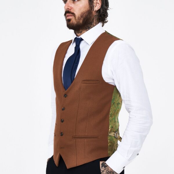 Kelvin - Tan Single Breasted Waistcoat