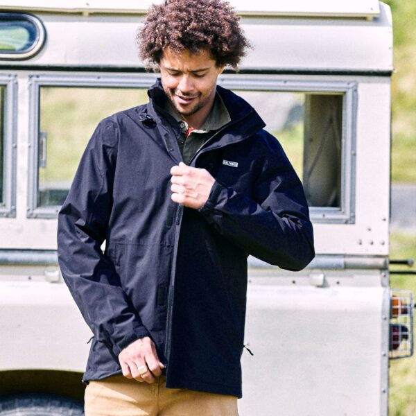 Saltrock Mens Waterproof Hooded Jacket - Black - Size: XXL