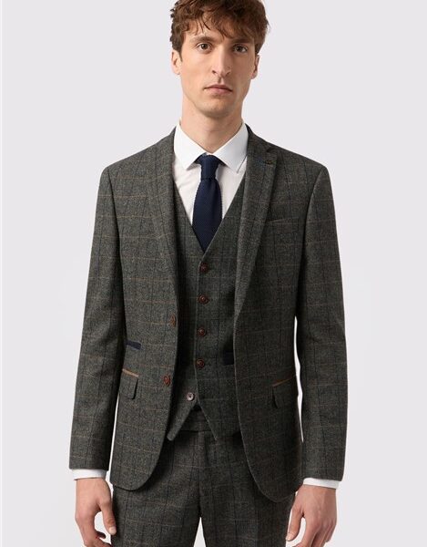 Antique Rogue Emerson Herringbone Men's Slim Fit Suit Jacket