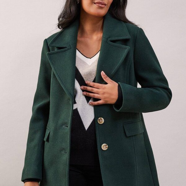Womens Petite Fitted Coat