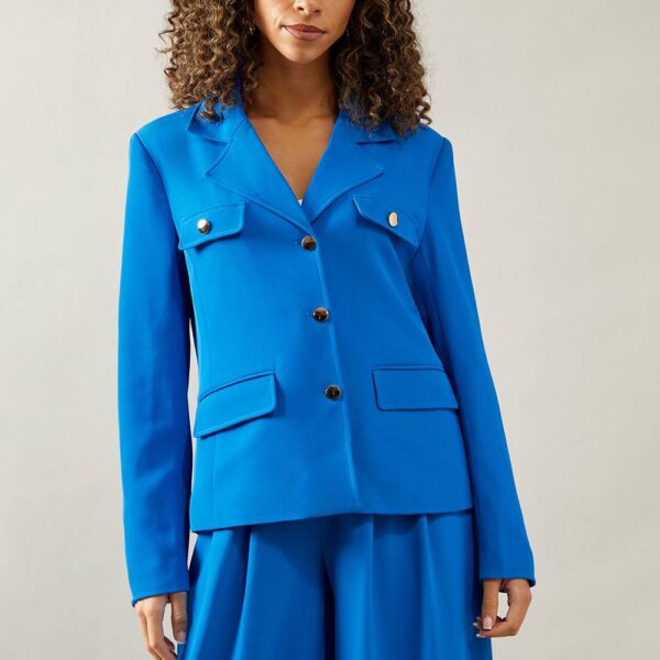 Womens Four Pocket Button Through Blazer