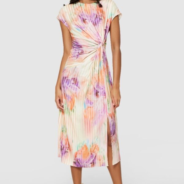 Closet London Multi Floral A-Line Twist Dress