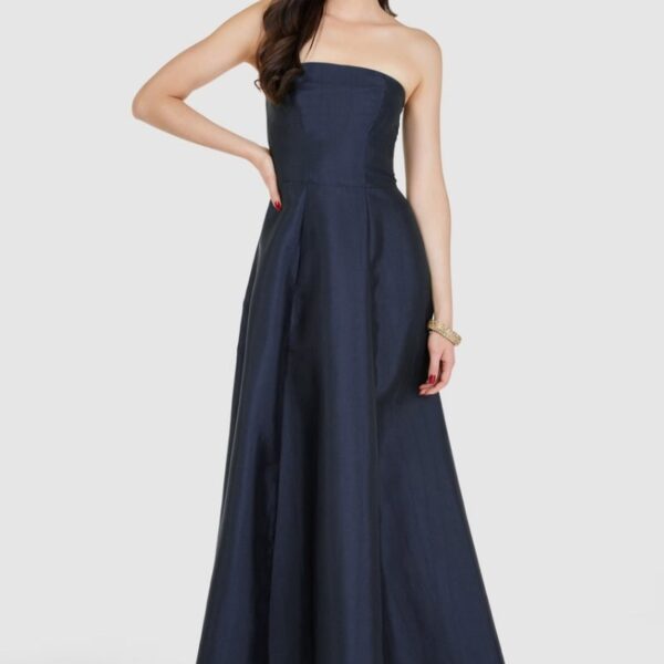 Closet London Navy Strapless Maxi Dress
