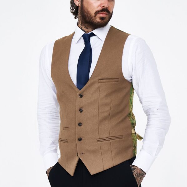 Kelvin - Oak Single Breasted Waistcoat