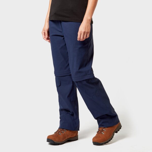 Brasher Women's Zip Off Stretch Trousers, Blue
