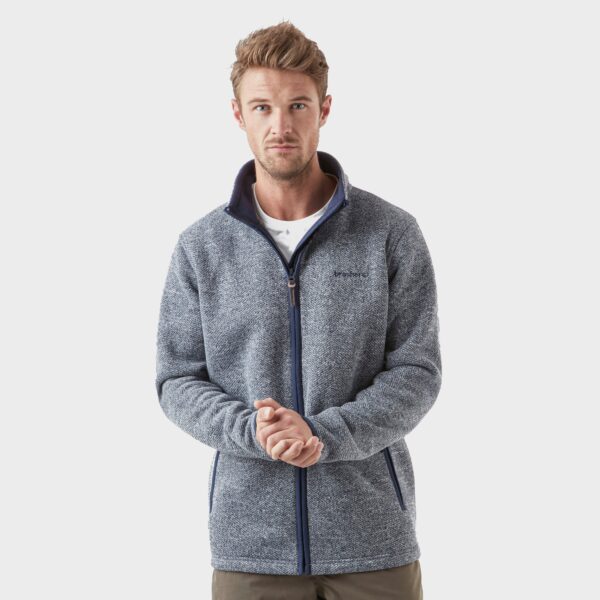 Brasher Men's Windermere Full-Zip Fleece, Grey