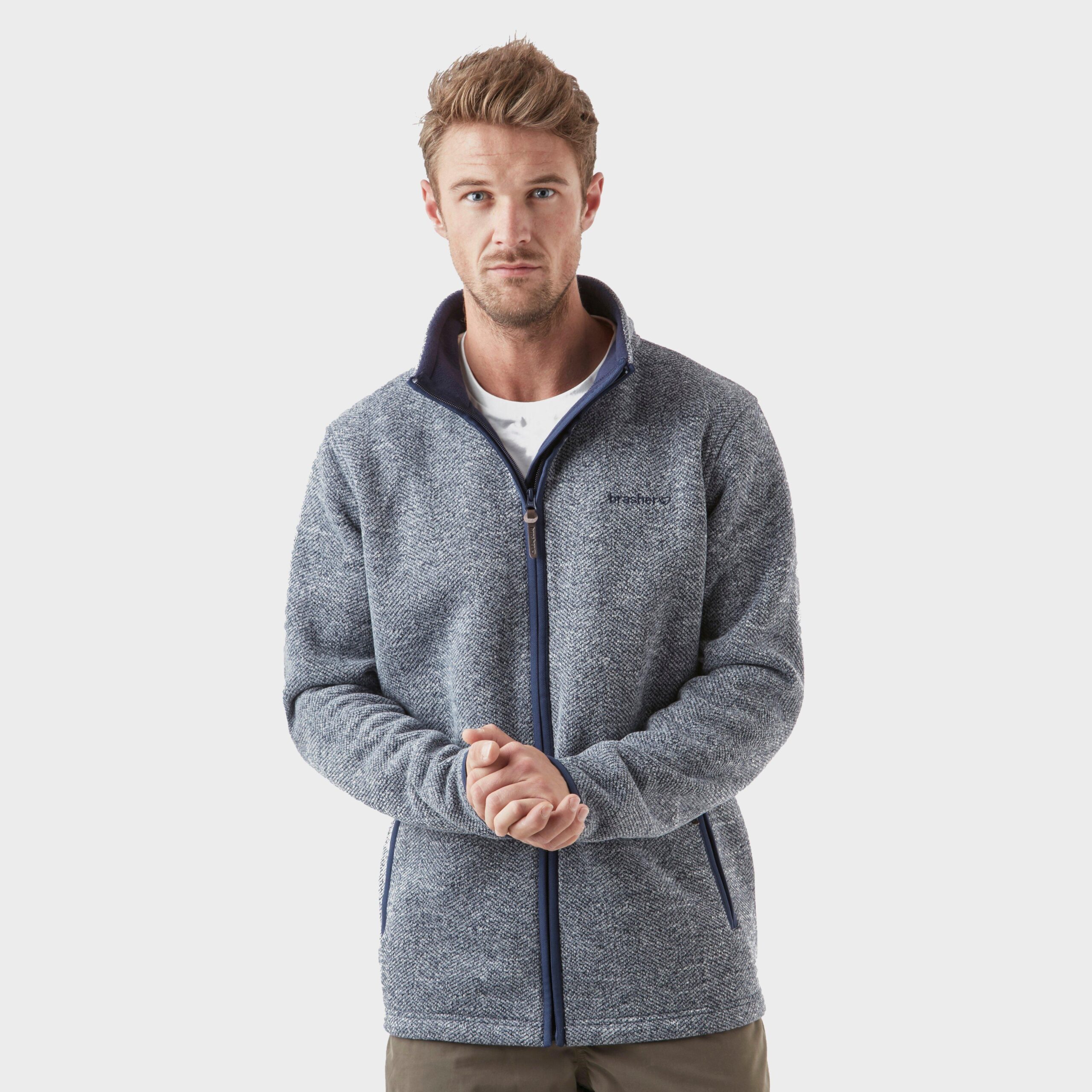 Brasher Men's Windermere Full-Zip Fleece, Grey