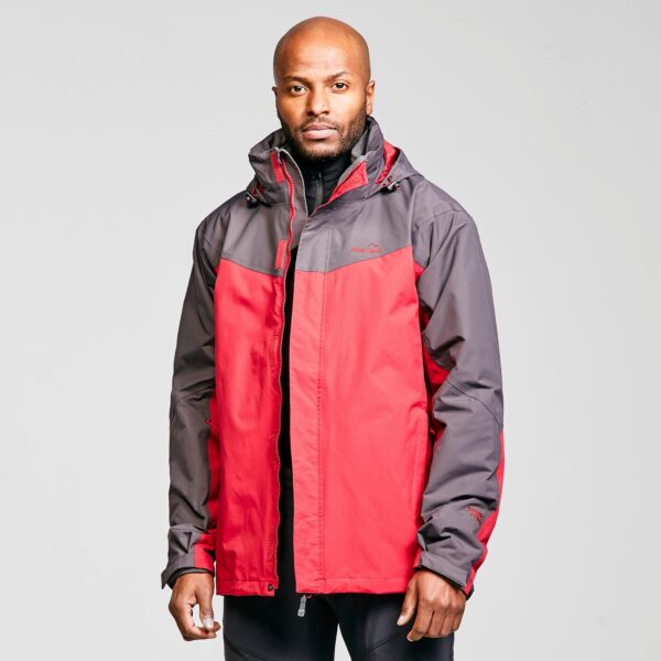 Peter Storm Men's Lakeside III 3-in-1Waterproof Jacket, Red