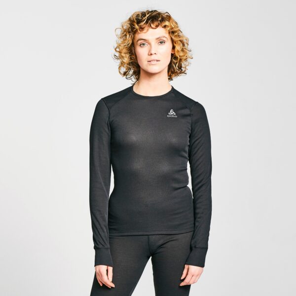 Odlo Women's ACTIVE WARM Long-Sleeve Baselayer Top, Black