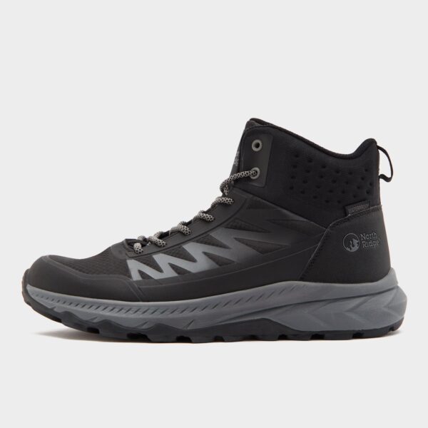 North Ridge Men's Harlow Mid Waterproof Walking Boot, Black