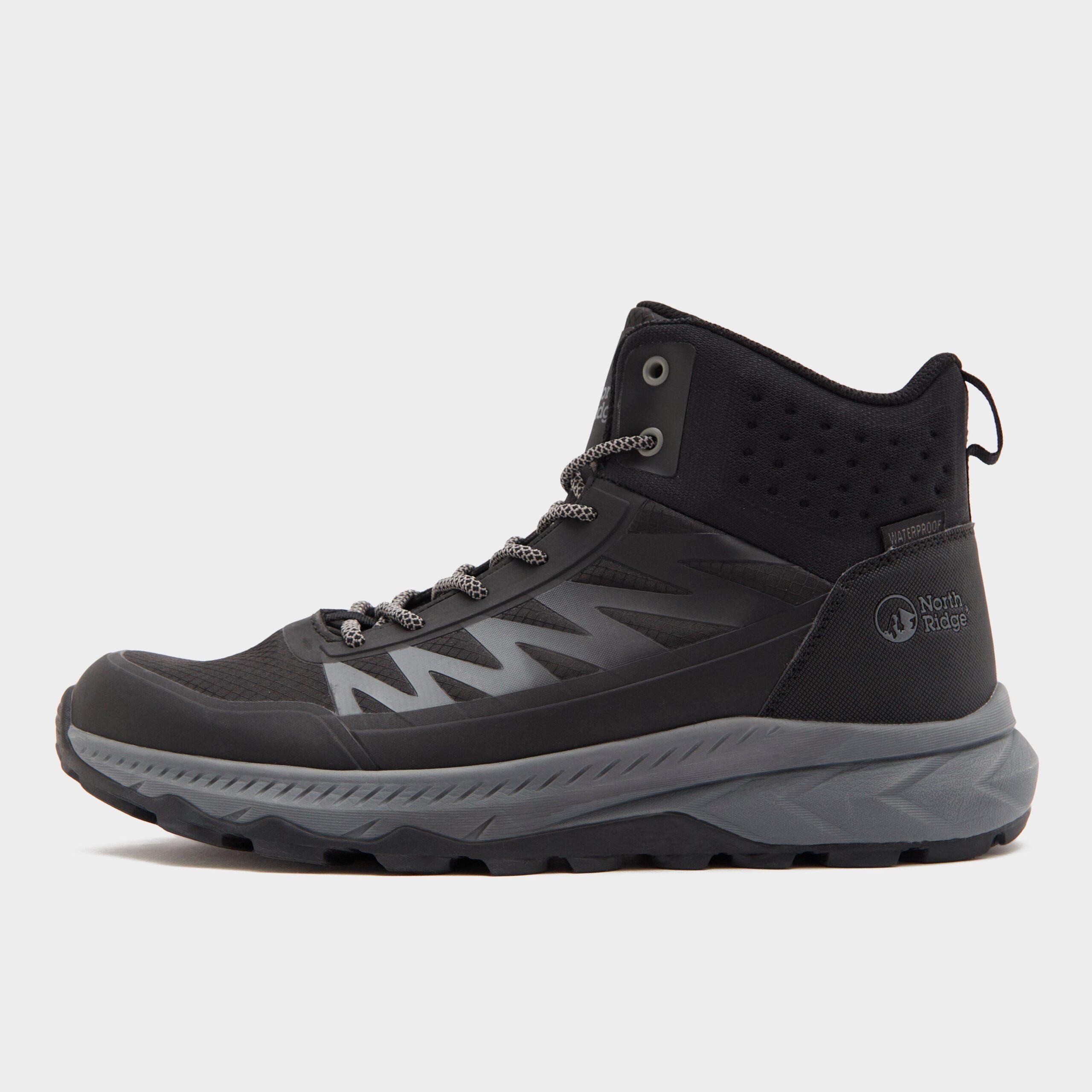 North Ridge Men's Harlow Mid Waterproof Walking Boot, Black