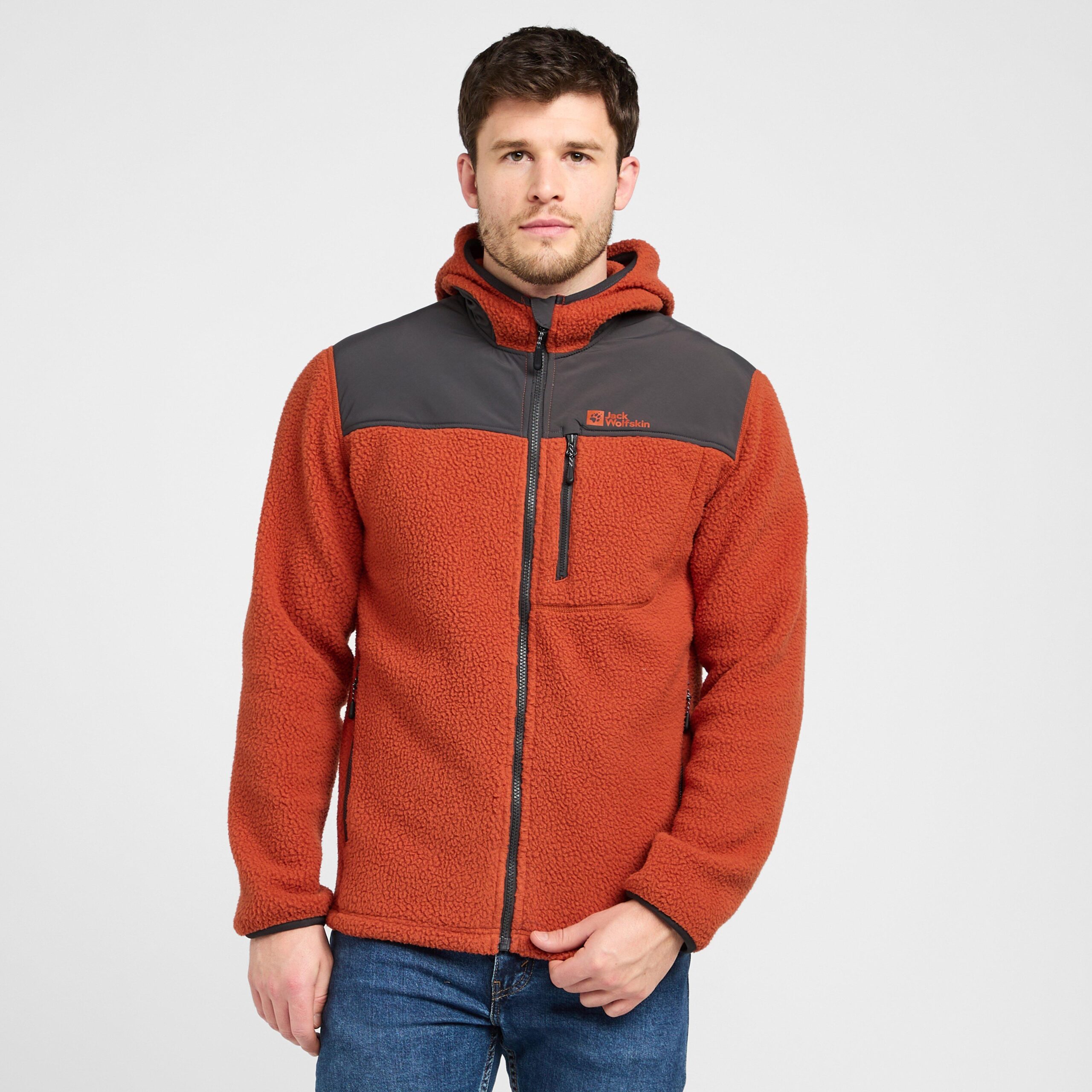 Jack Wolfskin Men's Kammweg Pile Fleece Jacket, Orange