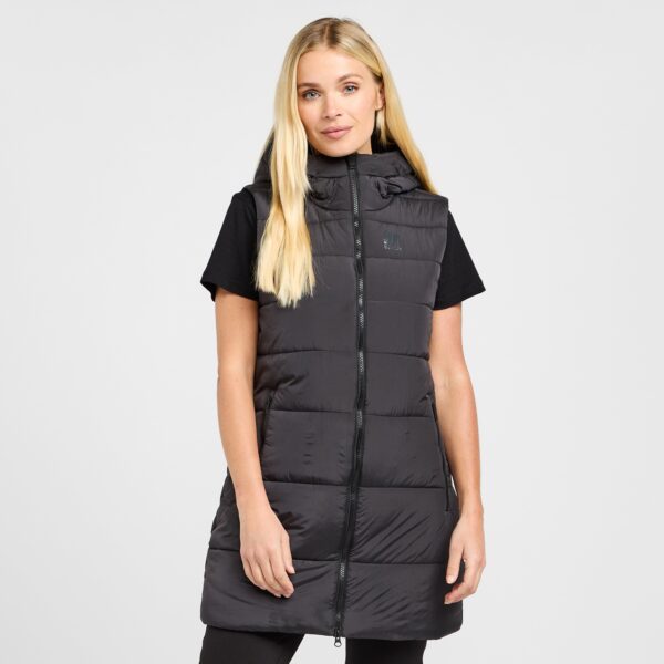 Jack Wolfskin Women's Eisbach Long Gilet, Black