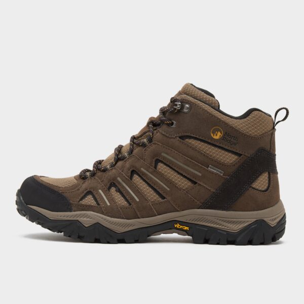 North Ridge Men's Kielder II Waterproof Mid Walking Boots, Brown