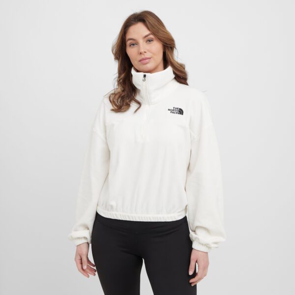 The North Face Glacier 1/2 Zip Fleece, White