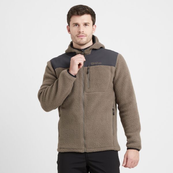 Jack Wolfskin Men's Kammweg Pile Fleece Jacket, Brown