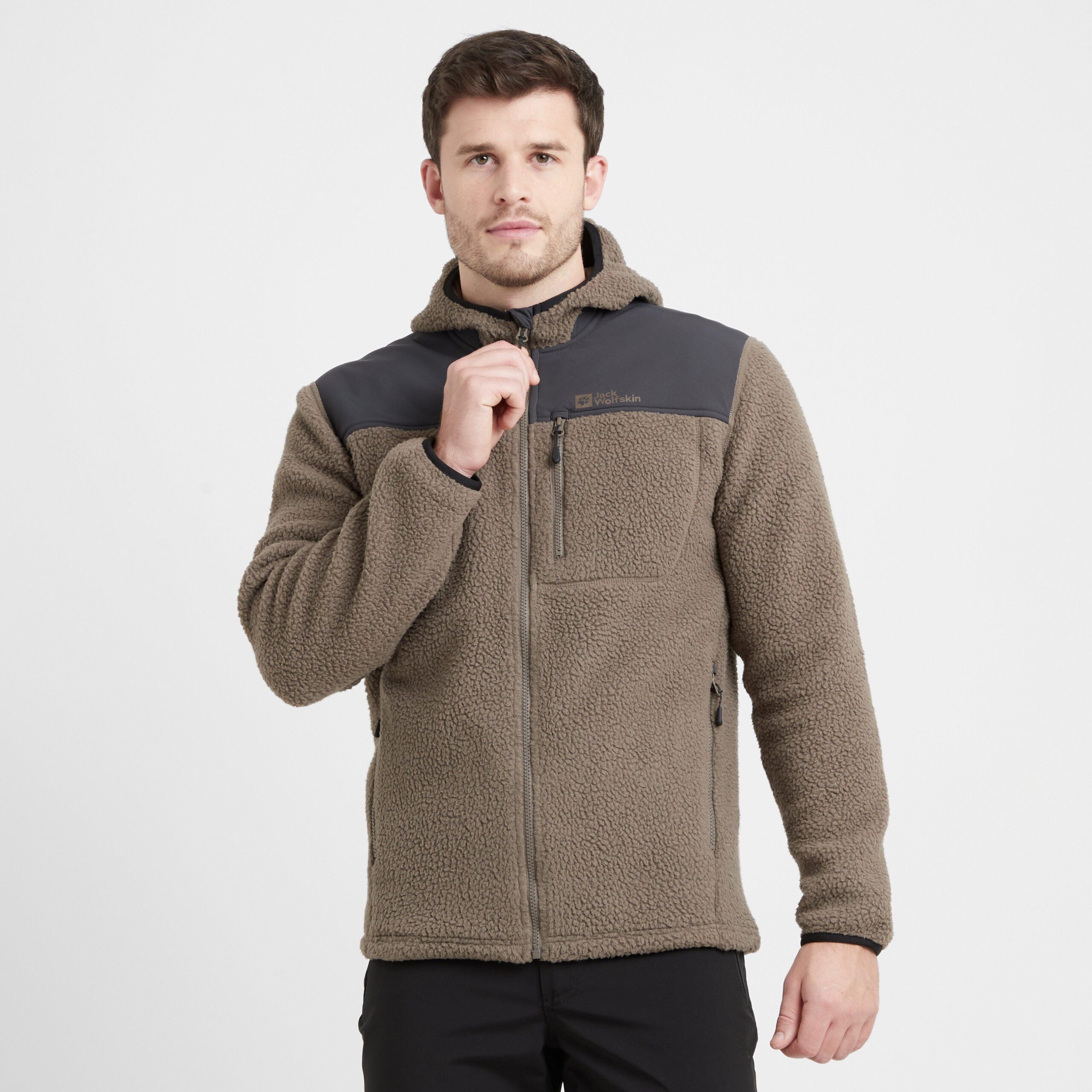 Jack Wolfskin Men's Kammweg Pile Fleece Jacket, Brown