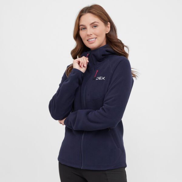 OEX Women's Braidwood Hooded Fleece, Navy