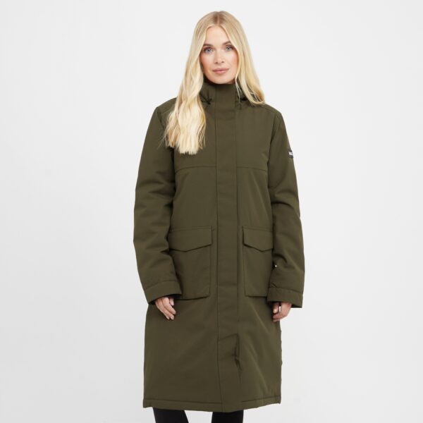 Regatta Women's Yarli Waterproof Longline Jacket, Khaki