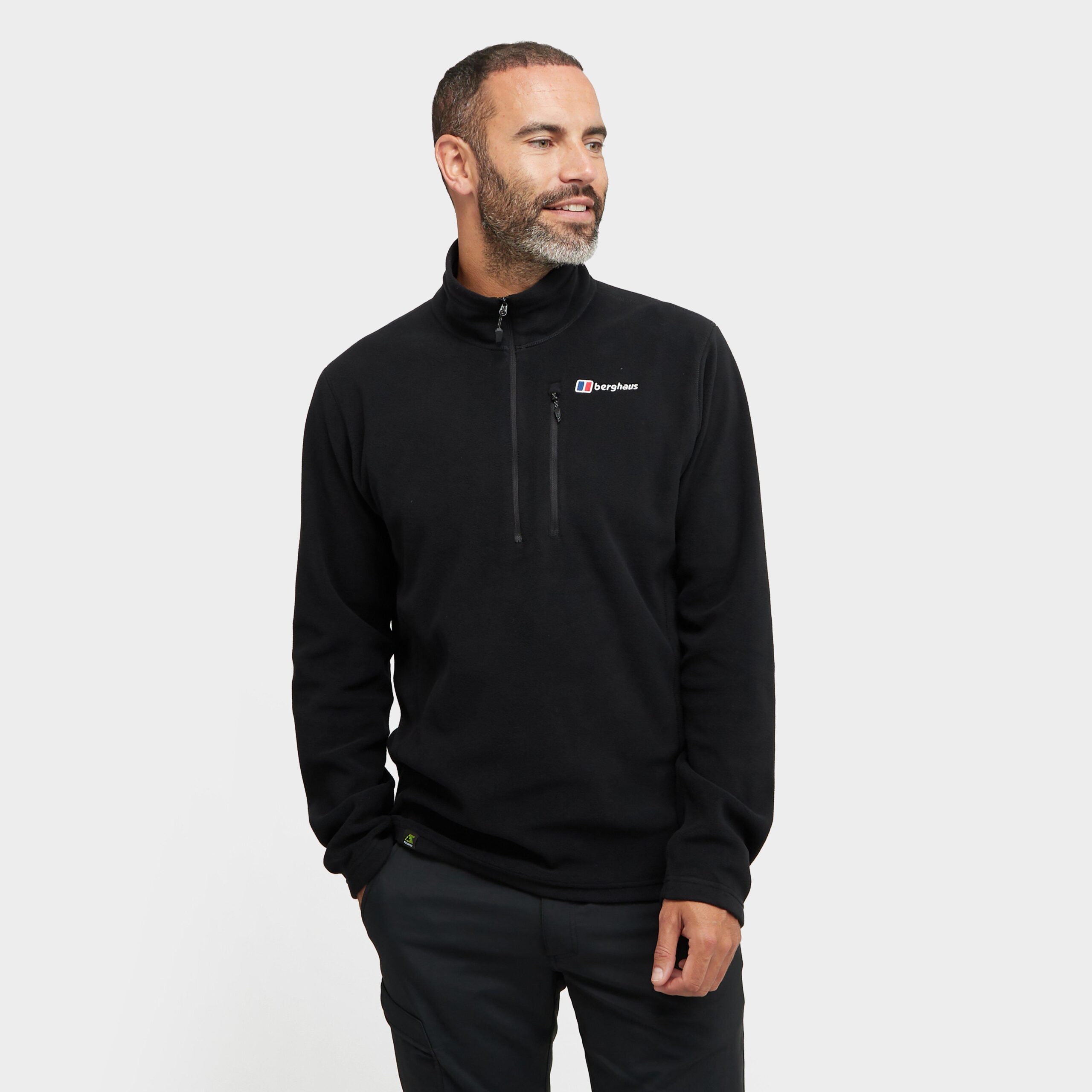 Berghaus Men's Prism Micro PT Half-Zip Fleece Top, Black