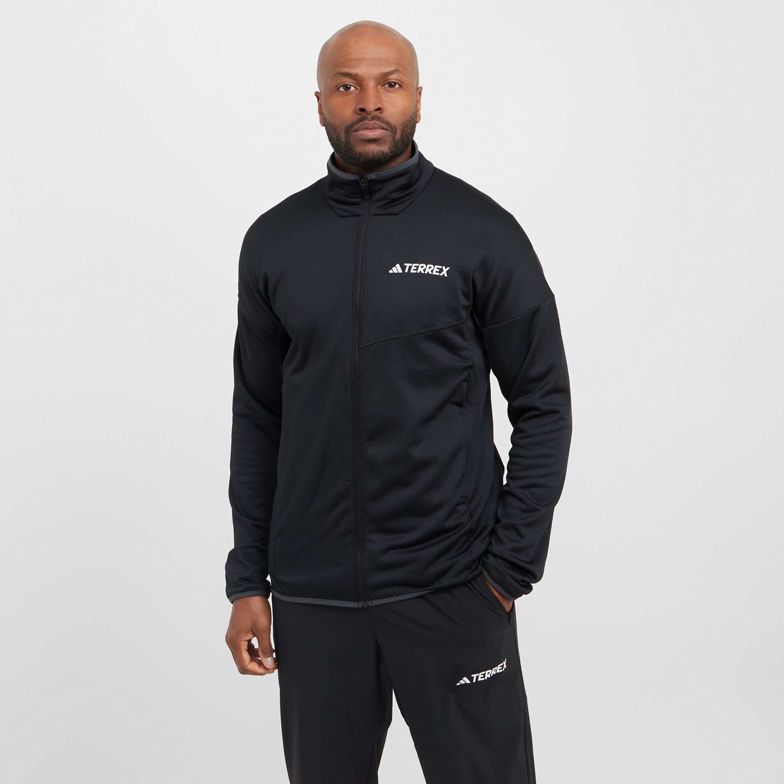adidas Men's Xperior Climawarm Light Fleece Jacket, Black
