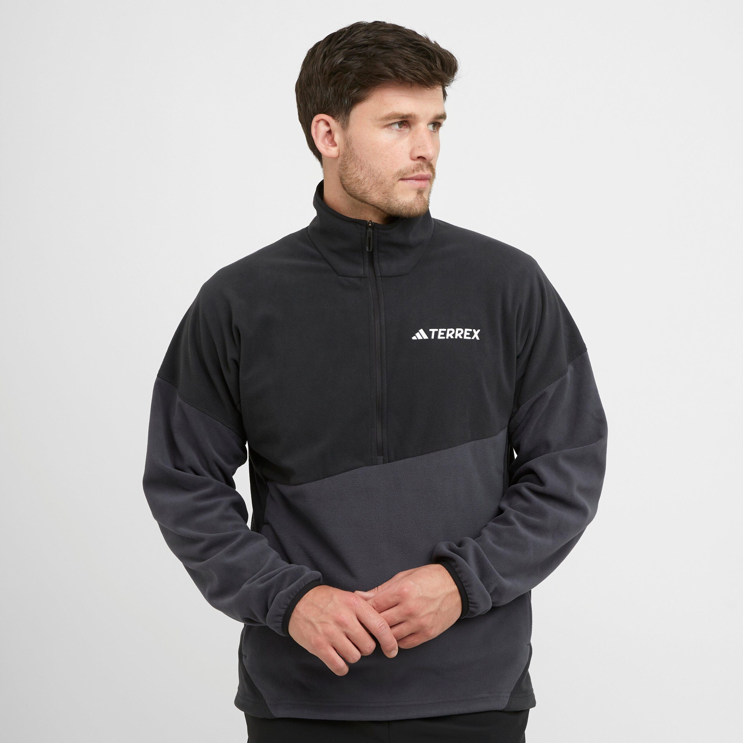 adidas Terrex Men's Climawarm Fleece Anorak, Black