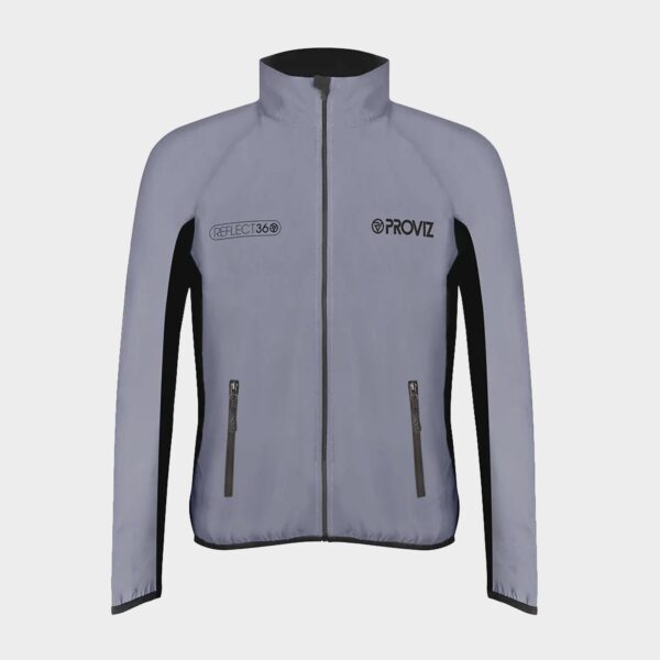Proviz Sports Men's Fully Reflective Running Jacket, Grey