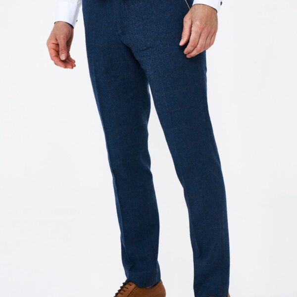 Marc Dracy Dion Blue Tweed Trousers