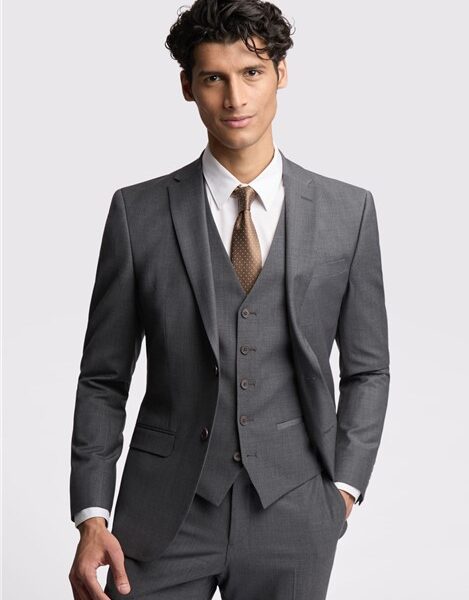 Ted Baker Slim Fit Charcoal Grey Panama Men's Suit Jacket