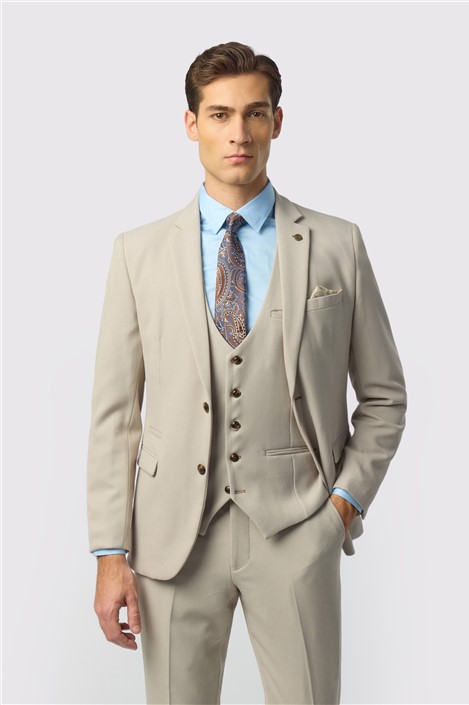 Marc Darcy Slim Fit HM5 Stone Men's Suit Jacket