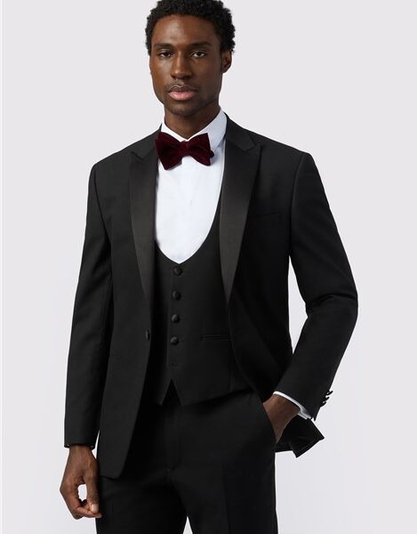 Limehaus Regular Fit Black Tuxedo Jacket