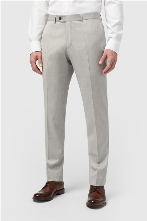 Alexandre Tailored Fit Italian Grey Twill Men's Trousers