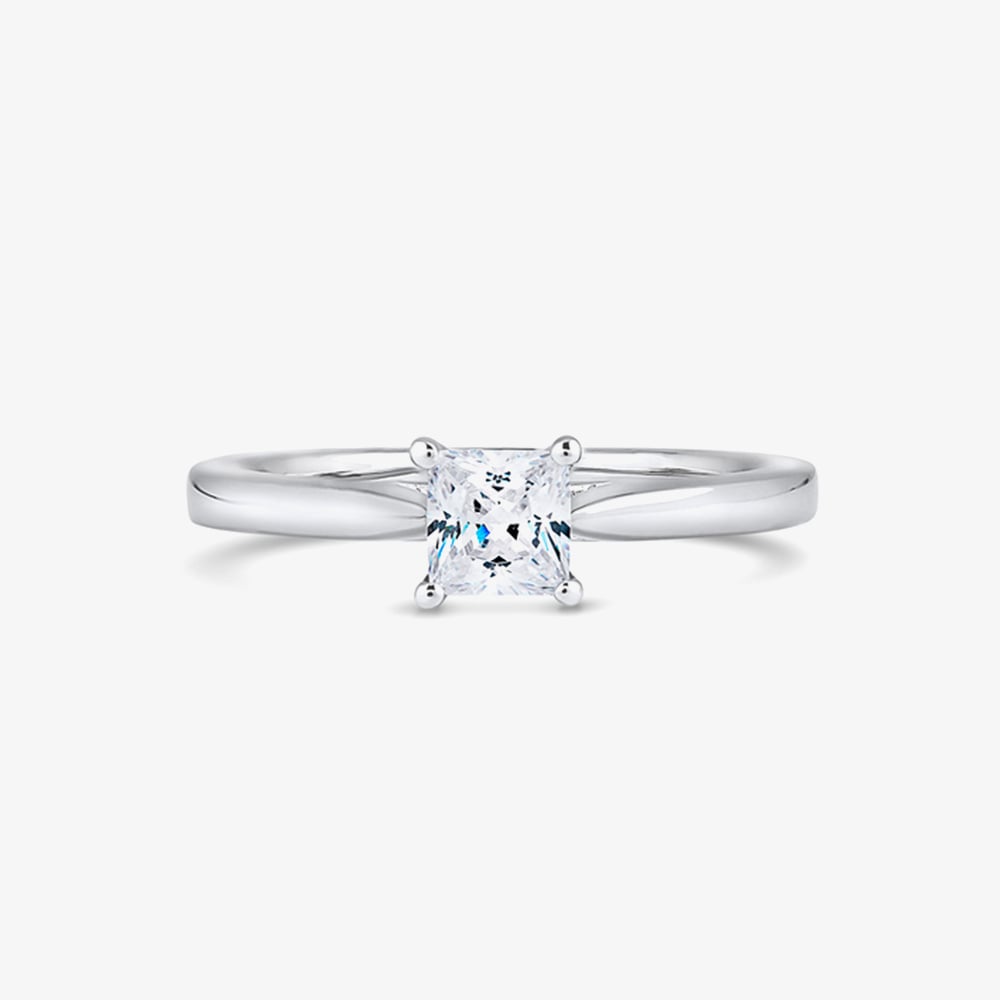 18ct White Gold 0.75ct Diamond Solitaire Ring PP01-18W-0.75-H-SI1-VG N