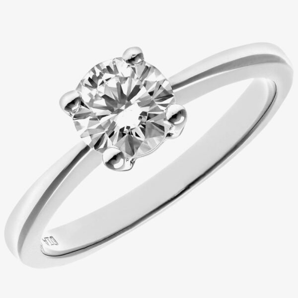 18ct White Gold 0.75ct Round Brilliant Diamond Solitaire Ring PR04689WG M