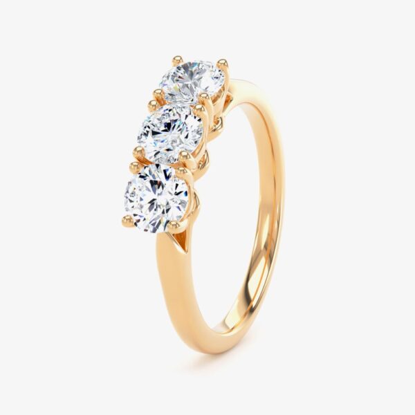 18ct Yellow Gold 3 Stone 0.50ct Diamond Ring M3R02-020-050-18Y-G-Si1 P