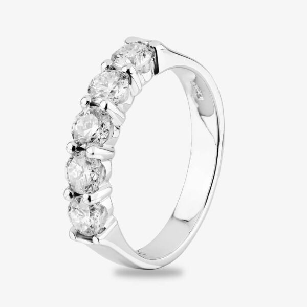 18ct White Gold 1.00ct Diamond Five Stone Ring THR5555-100 P