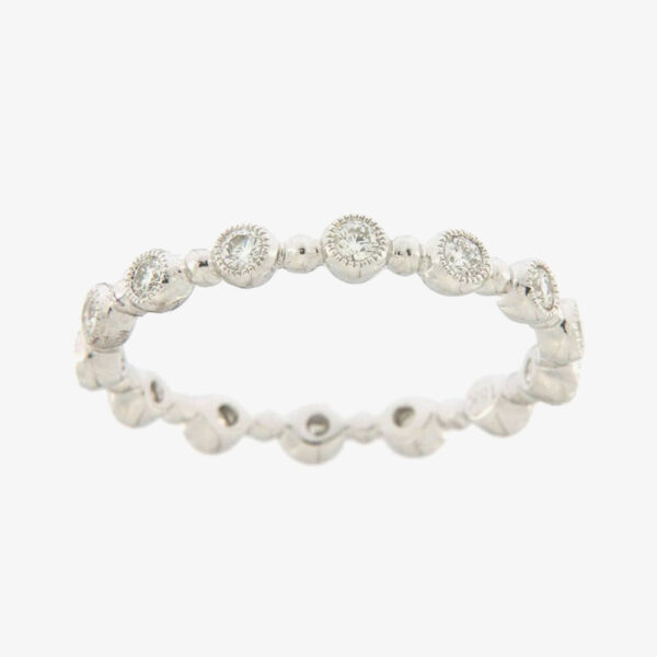 Ungar & Ungar 18ct White Gold & Diamond 0.40ct Beaded Full Eternity Ring 8WR10008DD