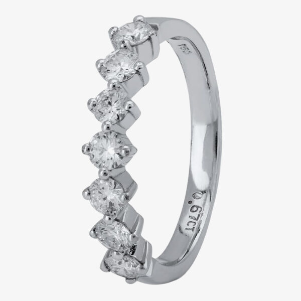 18ct White Gold Seven Stone Half Eternity Ring 18DR269/W/L