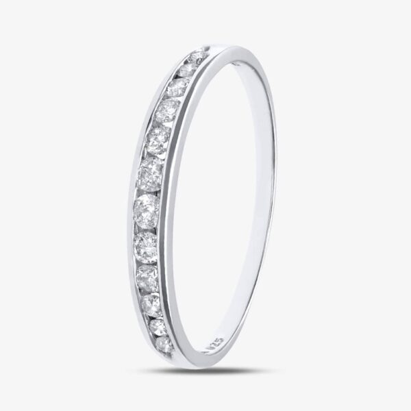 9ct White Gold 0.25ct Graduating Diamond Half Eternity Ring PR04775W N