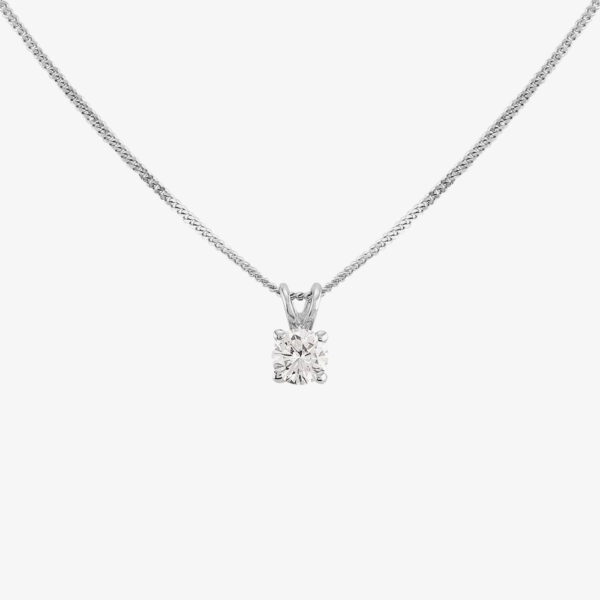 18ct White Gold 0.40ct Square Shaped Diamond Pendant NTP94D-18WG