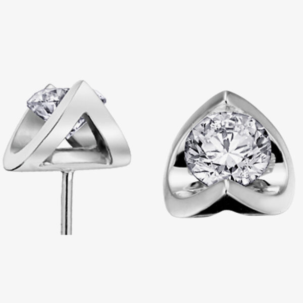 9ct White Gold 0.40ct Tension-set Diamond Stud Earrings E2038W/40-18