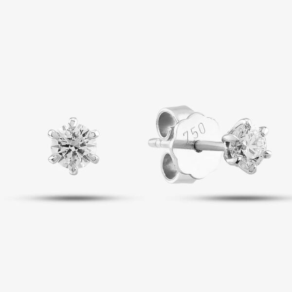18ct White Gold 0.53ct Brilliant Cut Diamond Stud Earrings 04-80-032/24-01-628/629