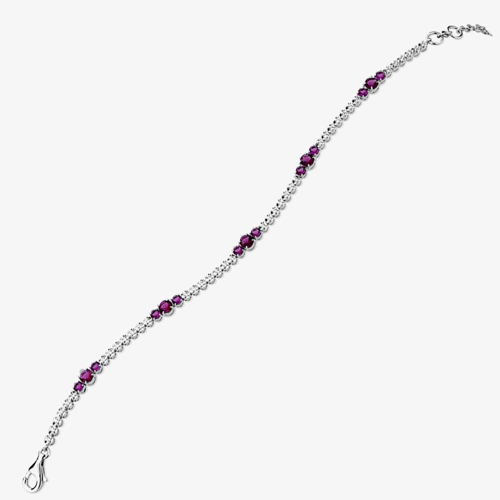18ct White Gold Ruby & Diamond Fancy Bracelet HSB1062(RU)