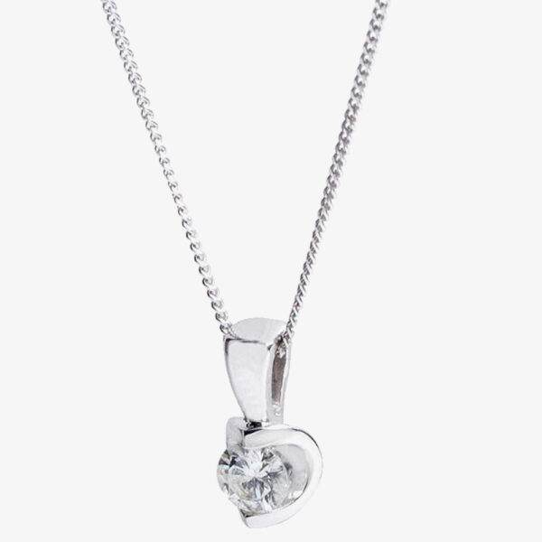 18ct White Gold 0.30ct Tension-set Diamond Pendant P2038W/30-18